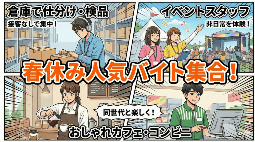 高校生の春休みにおすすめのバイト10選