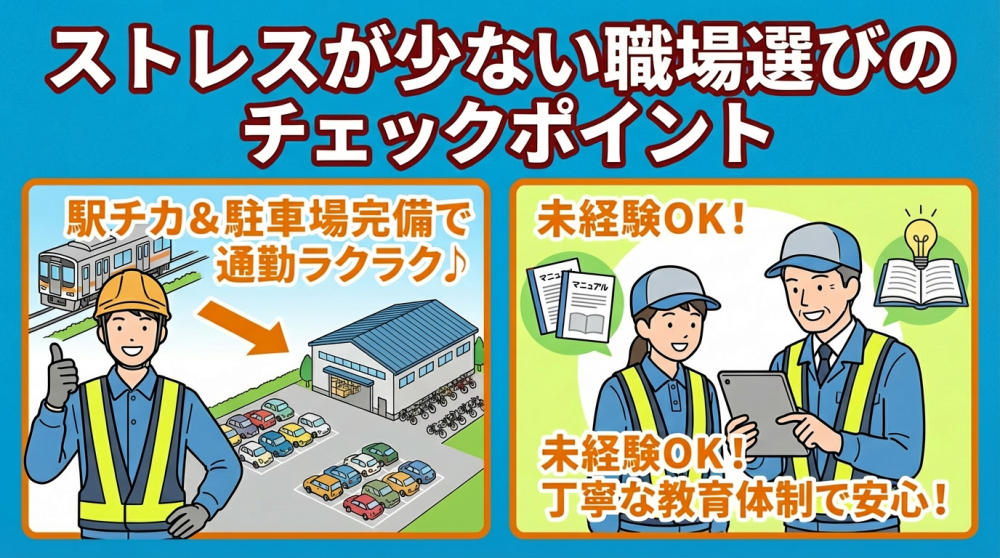 ストレスが少ない職場選びのチェックポイント