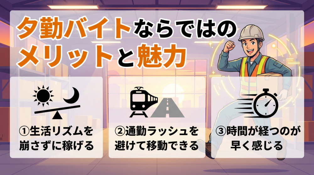 夕勤バイトならではのメリットと魅力